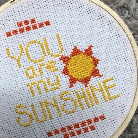 Handmade You are my sunshine cross stitch - Picture 2 of 4